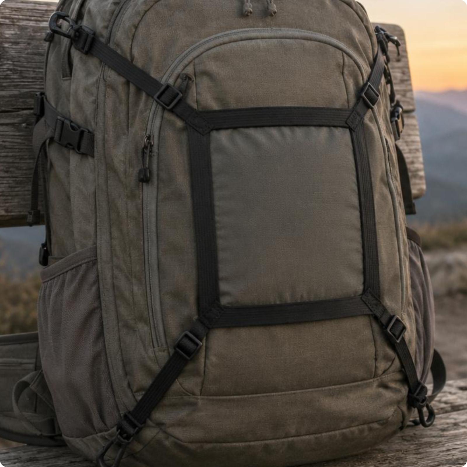 Outdoor Hunting Gear Store - Helmet Holder for Backpack Square Design