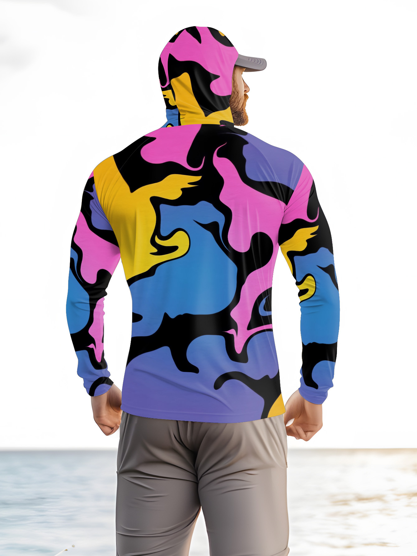 Fishing hooded sweatshirt men' - Outdoor Hunting Prints 评论和价格
