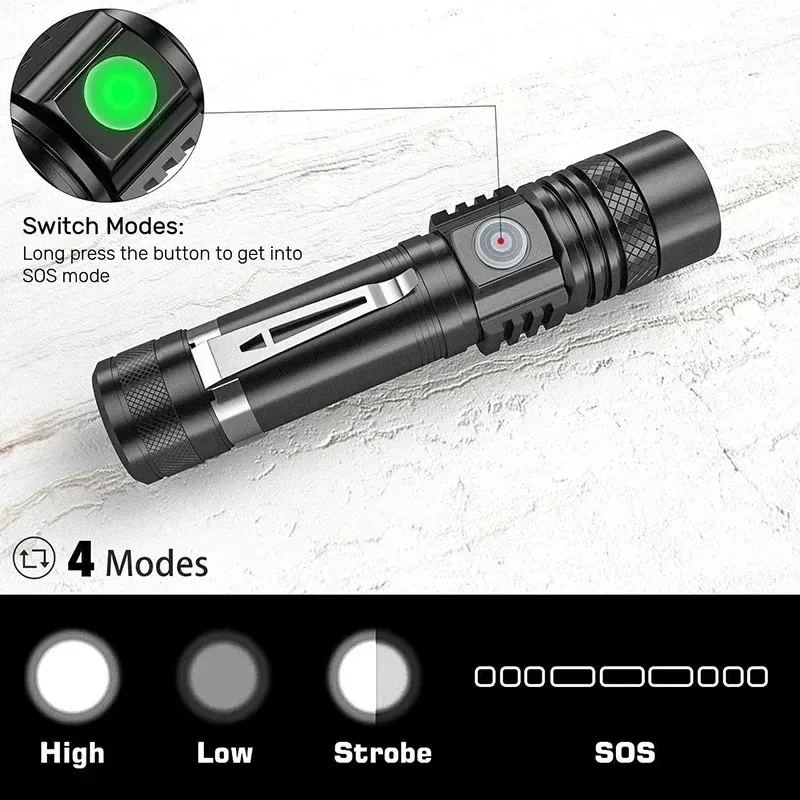 Rechargeable T6 Handheld Flash - Outdoor Hunting Bike 评论和价格