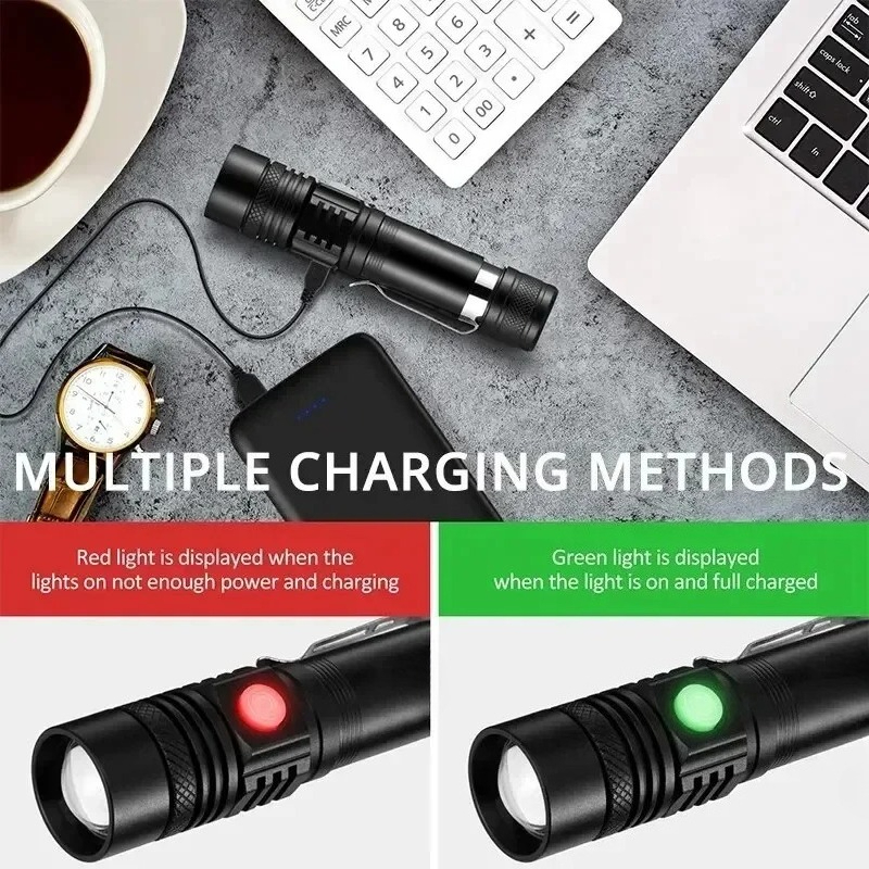 Rechargeable T6 Handheld Flash - Outdoor Hunting Bike 评论和价格