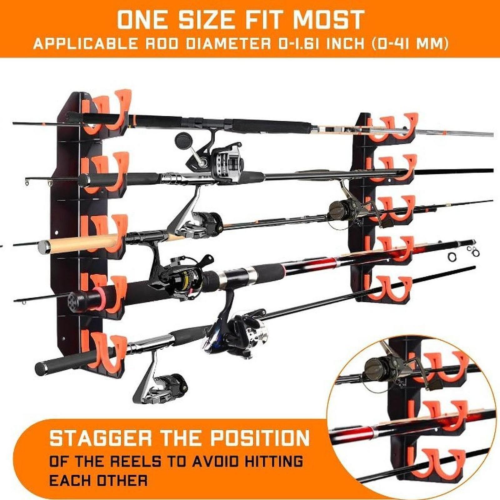 Garage Fishing Pole Holder Wal - Outdoor Hunting Gear Store 评论和价格