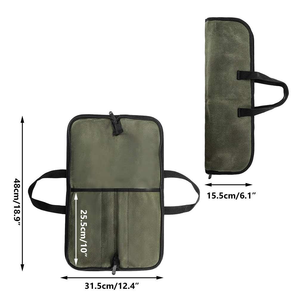 Waxed Canvas Knife Roll Bag Mu - Hunting Knife Outdoor 评论和价格
