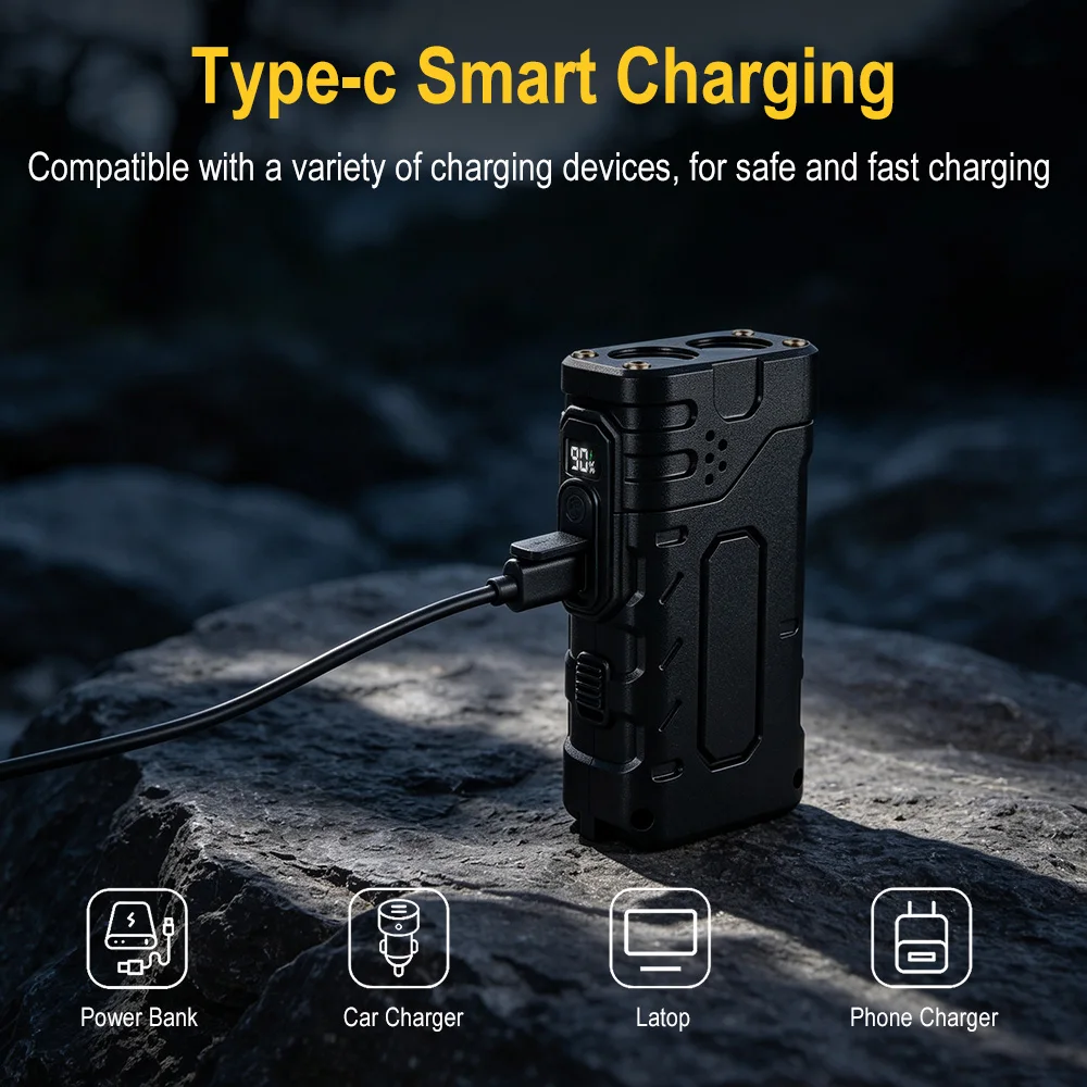 BORUIiT Hand Crank EDC LED Fla - Outdoor Hunting Bike 评论和价格