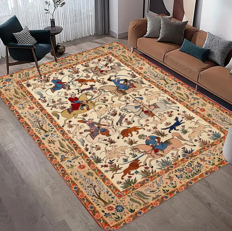 Vintage Persian Hunting Floral - Hunting Outdoor Rug 评论和价格
