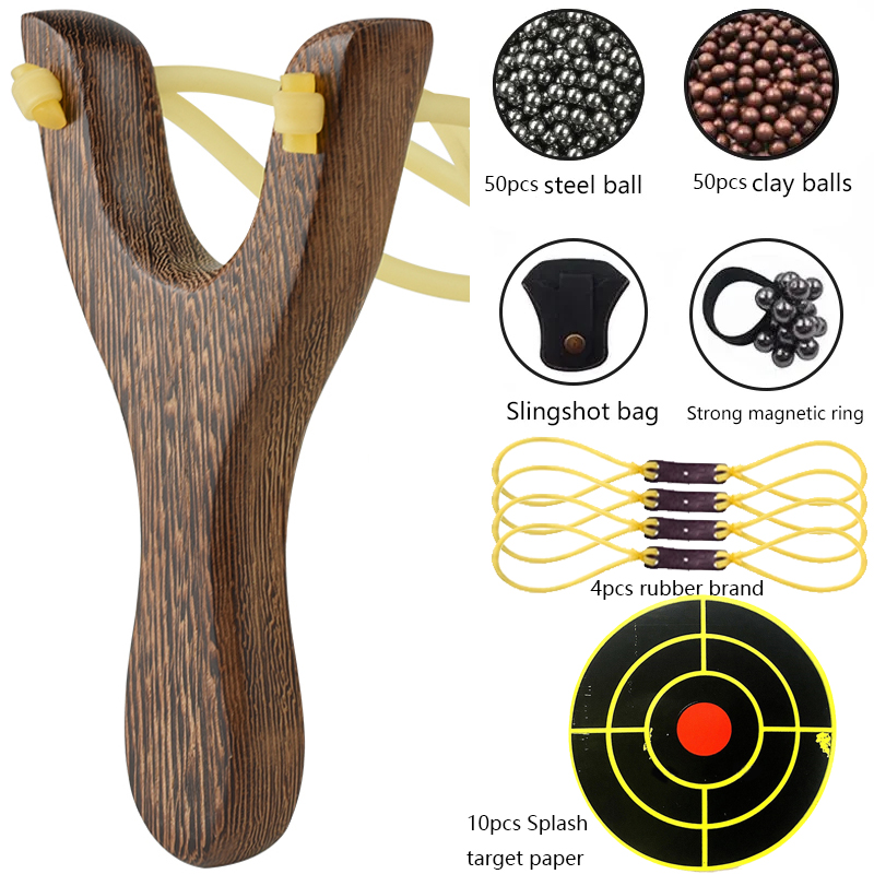 Traditional Wooden Slingsshots - Outdoor Hunting Launcher 评论和价格