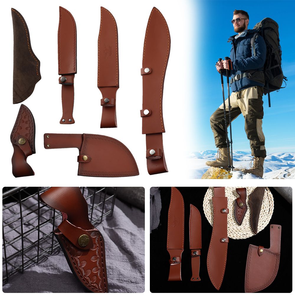 Brown Leather Sheath Holder Po - Hunting Knife Outdoor 评论和价格